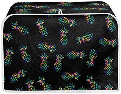  Chaqlin Toaster Cover 4 Slice Long Slot Red Rose Print Bread Maker Covers Machine Washable Appliance Accessories