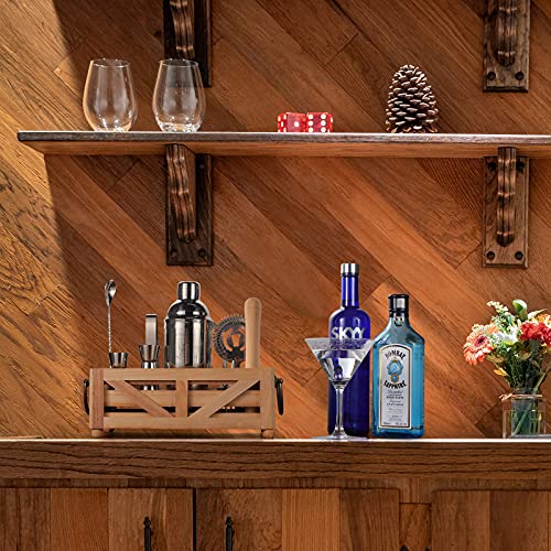  Bartender Kit, Gifts For Men, Fathers Day Cocktail Shaker Set (12.2L X 5W X 4.5H)