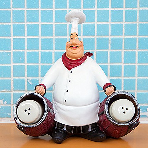  Resin Decorative Ornaments,Kitchen Decor,Cook Statue,French Chef Figurines With Toothpick Holder