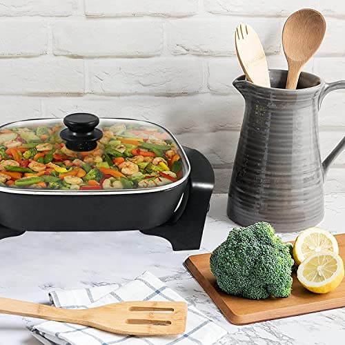  Nstick Extra Deep Electric Skillet - With Glass Vented Lid, Serves 4 To 6 People (7.5Qt.)