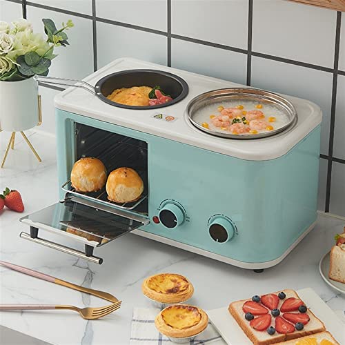  Mbj Bread Maker 3 In 1 Breakfast Maker Bread Toaster For Sandwiches Maker Electric Mini Oven Multifunctional Pancake Maker Frying Pan Machine (Color : Blue)