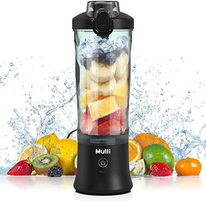  Portable Blender,Personal Blender For Shakes And Smoothies,Rechargeable Mini Mixer, 20 Oz With Travel Lid For Home/Kitchen/Gym