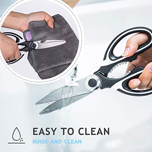  Kitchen Shears,RageCraft 2-Pack Kitchen Premium Heavy Duty Dishwasher Safe Scissors,Super-Sharp Scissors,Multipurpose Stainless Steel Scissors For Chicken,Poultry Meat,Fish,Vegetables,Herbs