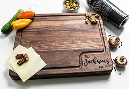  Custom Cutting Boards Wood Engraved Cutting Board Personalized, USA Made - Thick Maple/Walnut Personalized Cutting Boards Wood Engraved, Handmade Cutting Boards
