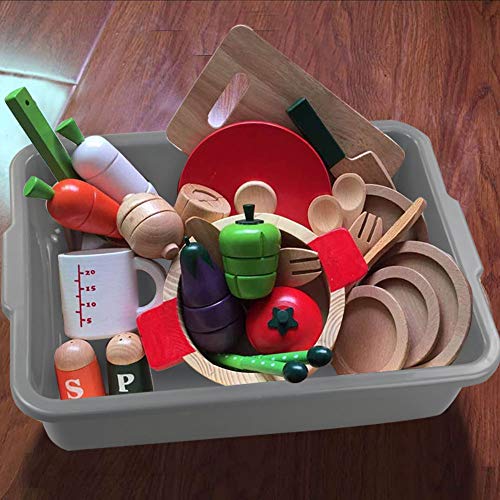  13 L Plastic Commercial Tote Box, Bus Tubs/Bus Box, 4-Pack