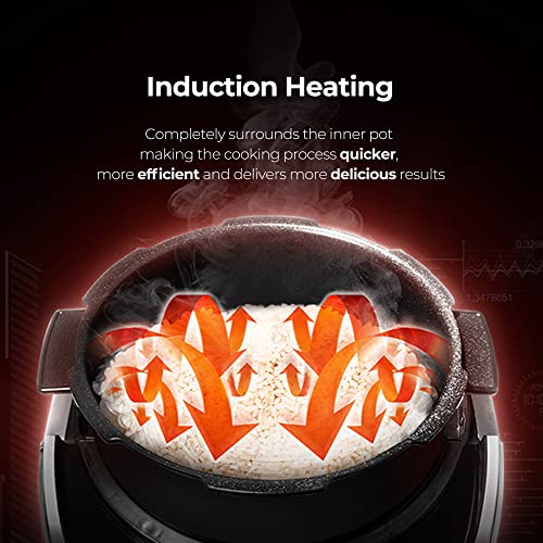  CRP-CHSS1009FN Induction Heating Pressure Rice Cooker, 10 Cups, Metallic