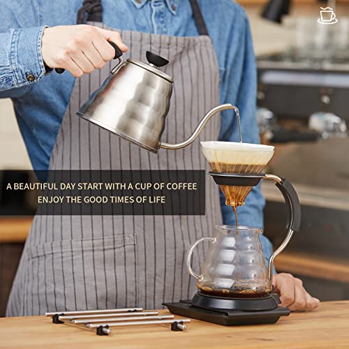  Digital Coffee Scale With Timer, MEIYA Food Scale For Food Ounces And Grams, High Accuracy 3000g/0.1g Pour Over Drip Espresso Scale For Baking Cooking, Upgrade USB Charging, Including Batteries, Black