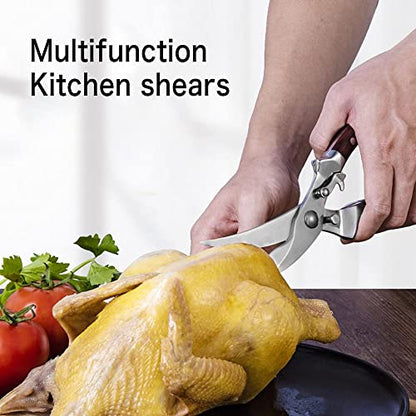  Heavy Duty Kitchen Scissors For Cutting Poultry, Meat, Chicken, Fish, Herbs. Extra Strong Bone Scissors. Heavy-duty Kitchen Scissors With Safety Lock.