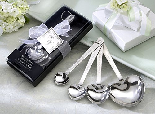  Love Beyond Measure Spoons, Heart Shaped Measuring Spoons, Stainless Steel
