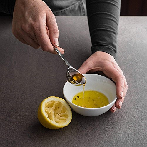  Measuring Spoons Stainless Steel Small Tablespoon Accurate Kitchen Measuring Spoons 1/2 Tablespoon And 1/8 Teaspoon Metal Measuring Spoon For Dry And Liquid Ingredients, Set Of 6.