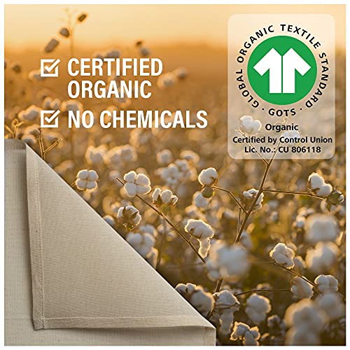  Organic Unbleached Cotton Cheesecloth For Straining - 2 Reusable Hemmed Squares, GOTS Certified, Fine Reusable Strainer – Large 23" X 23"
