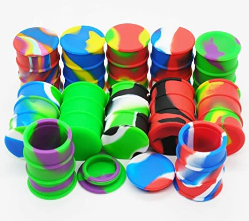  Pearwell 11ml Barrel Silicone Wax Concentrate Containers Non-stick Storage Jars Multi-use (25)