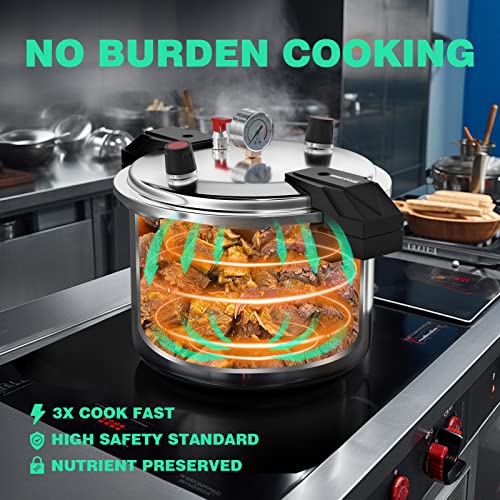  Join Pressure Cooker, Commercial Pressure Cooker With Gauge, 16 Quart (16QT)
