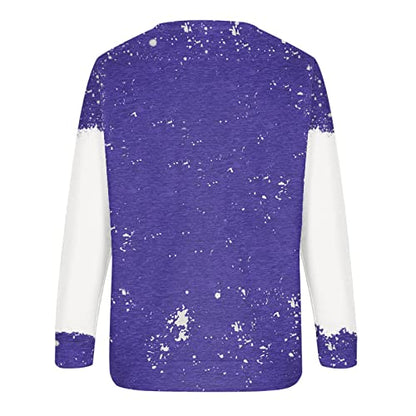  Pullover Sweatshirts For Women Fall Fashion Sweatshirts Long Sleeve Christmas Print Plus Size Pullover Top Fall Clothes
