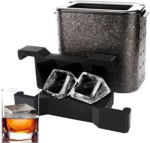 Whiskey Ice Ball Maker Crystal Clear Ice Ball Molds Large Sphere Ice Cube Trays For Whiskey, Cocktail, Brandy, Bourbon