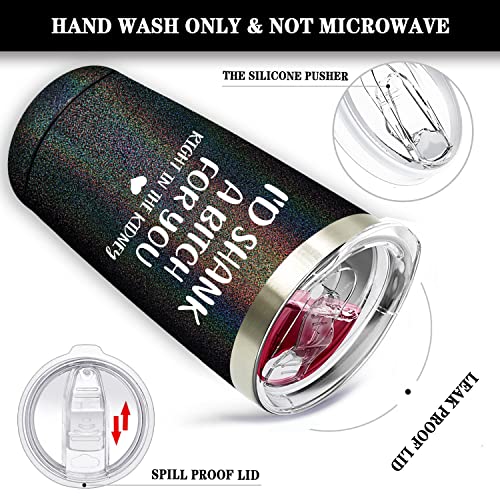  Best Friend Gift For Women - Funny Friendship Birthday Gifts For Friends Female, Bestie, BFF - Sister Gifts From Sister - 20oz Vacuum Insulated Wine Tumbler With Keychain