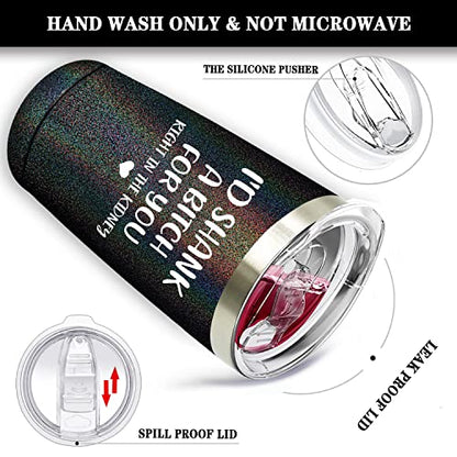  Best Friend Gift For Women - Funny Friendship Birthday Gifts For Friends Female, Bestie, BFF - Sister Gifts From Sister - 20oz Vacuum Insulated Wine Tumbler With Keychain