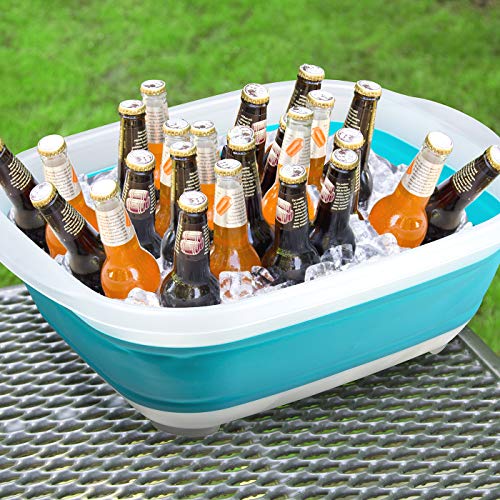  Works Large Collapsible Tub, Turquoise