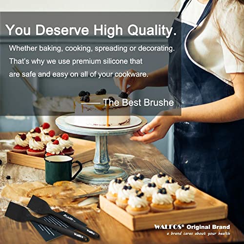  Silicone Basting Pastry Brush, Heat Resistant Pastry Brush Set, Strong Steel Core And One-Pieces Design, Perfect For BBQ Grill Baking Kitchen Cooking, BPA Free And Dishwasher Safe (2 Pcs)