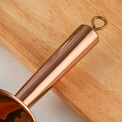  Stainless Steel Ice Scoop, Thickened Metal Food Candy Scoop For Kitchen Bar Party Wedding, Heavy Duty, Mirror Finish - Rose Gold