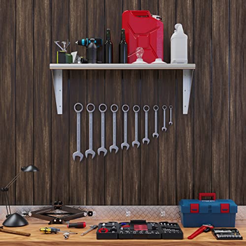  14" X 48" Stainless Steel Wall Shelf | Metal Shelving | Garage, Laundry, Storage, Utility Room | Restaurant, Kitchen | Food Prep | NSF Certified