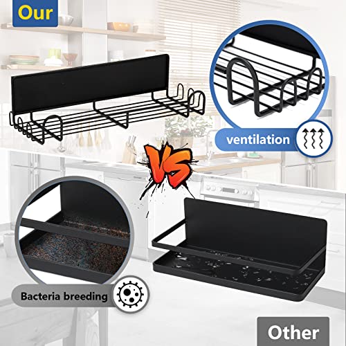  YGMMGY Magnetic Spice Rack Organizer, Spice Organizer Magnetic Shelf, Magnetic Spice Rack For Refrigerator