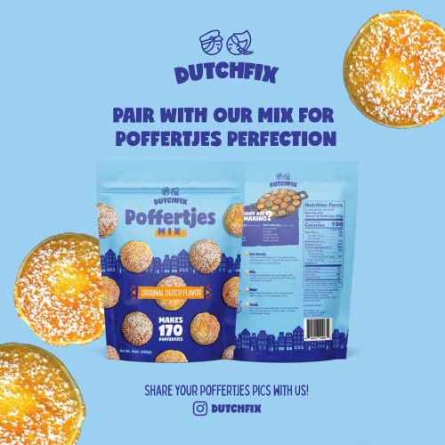  Poffertjes Pan – 15-Hole Cast Iron Poffertjes Pan – Non-Stick Mini Pancake Pan – Mini Biscuit Pan – Cast Iron Mini Muffin Pan
