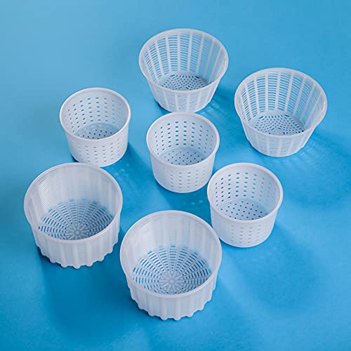  King Cheese Molds Kit Cheese Molds For Soft Cheeses Cheesemaking Molds And Supplies From The Manufacturer Cow Goat Rennet Cheese Mould Cheesemaking Queso | 0.55-1.3 Lbs Original HOZPROM