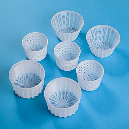  King Cheese Molds Kit Cheese Molds For Soft Cheeses Cheesemaking Molds And Supplies From The Manufacturer Cow Goat Rennet Cheese Mould Cheesemaking Queso | 0.55-1.3 Lbs Original HOZPROM