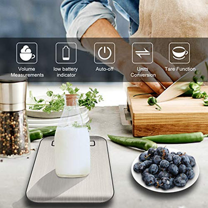  Food Scale, 11lb Digital Kitchen Scales Weight Ounces And Grams For Cooking And Baking, 6 Units With Tare Function (Battery Included)