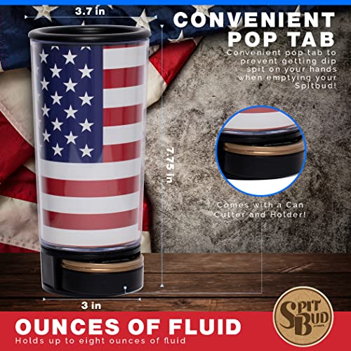  Pit Bud Spittoon With Can Opener, US Flag