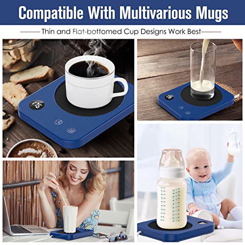  Mug Warmer For Desk With Auto ON/Off, Coffee Mug Warmer With 3 Temperature Settings, Coffee Warmer With Auto-Off Timer, Smart Coffee Cup Warmer With LED Display, Gift On Birthday, Thanksgiving, Etc
