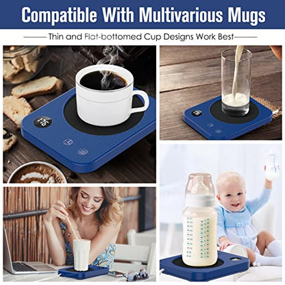  Mug Warmer For Desk With Auto ON/Off, Coffee Mug Warmer With 3 Temperature Settings, Coffee Warmer With Auto-Off Timer, Smart Coffee Cup Warmer With LED Display, Gift On Birthday, Thanksgiving, Etc