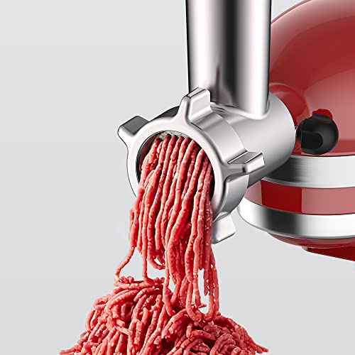  Meat Grinder Attachment For Kitchenaid Stand Mixer, Including 3 Sausage Stuffer Accessory, Metal Food Grinder, Gvode Meat Grinder Kitchenaid