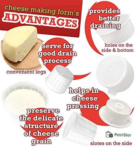  11 Pcs Cheesemaking Kit №2 Butter Punched Сheese Mold Press Strainer Cheese Tofu Press Mold Cheese Making Kit