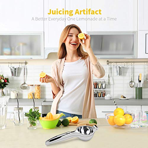  Lemon Squeezer Stainless Steel Manual Fruit Squeezer, Citrus Squeezer Fruit Juice Reamer Fast Handle Press Tool, Manual Juicer Perfect For Juicing Oranges, Pomegranate, Lemons & Limes