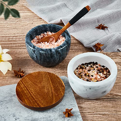 4Pcs Marble Salt Box Cellar