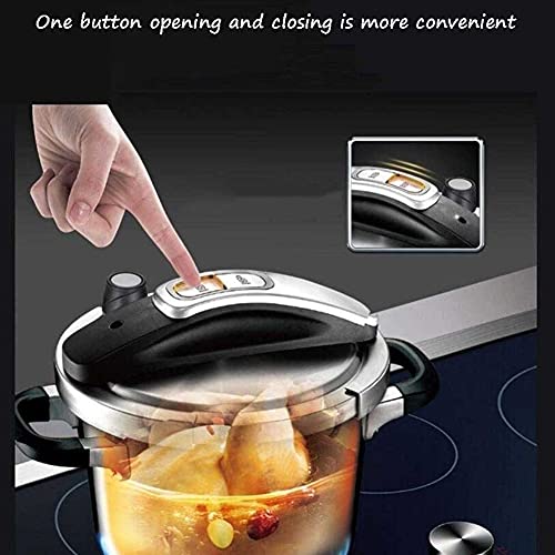  Pressure Cooker Household 304 Stainless Steel One-piece Shaped Bottom Pressure Cooker，one-button Opening And Closing Pressure Cooker Large Capacity (Size : 7.5L)
