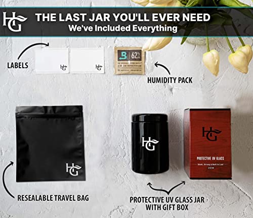  - Half Oz Airtight Jar And Smell Proof Containers (250 Ml) Comes With Humidity Pack To Keep Goods Fresh For Months