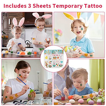  AKEROCK Easter Bags, Large Easter Canvas Bags With Handles, Reusable Tote Bags For Kids Egg Hunt - 3 PCS