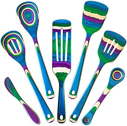  Ique Mumbai Collection 2-in-1 Wooden Measuring Spoon With Tablespoon And Teaspoon Measurements