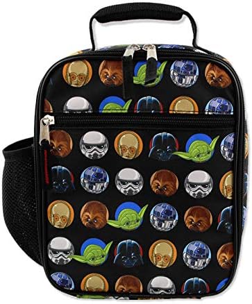 Disney Star Wars Boy's Girl's Adult's Soft Insulated School Lunch Box (One Size, Black)
