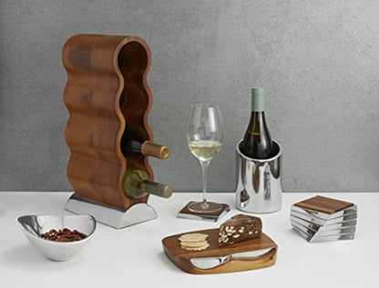  Blend Bar Board With Knife | 9-Inch Board | 7-Inch Knife | Made Of Acacia Wood And Stainless Steel | Ideal For Prep And Serving | Designed By Neil Cohen