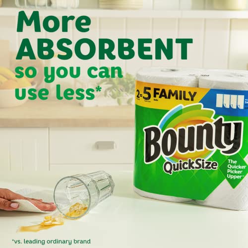  Quick-Size Paper Towels, White, 12 Family Rolls = 30 Regular Rolls (Packaging May Vary)