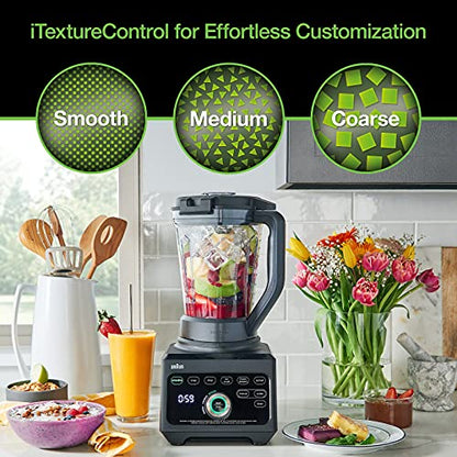Braun JB9041BK TriForce Power Blender With Smoothie2Go, Black