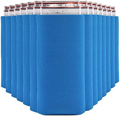  Slim Can Cooler Sleeves (14-Pack) Soft Insulated Slim Can Koolie For White Claw Seltzer & Slim Beer - HTV Blanks For Vinyl Projects - Skinny Can Koolies Bulk - Tall Can Koolie - Coolies For Slim Cans
