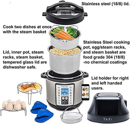  Yedi Tango, 2-in-1 Air Fryer And Pressure Cooker, 6 Quart, With Deluxe Accessory Kit