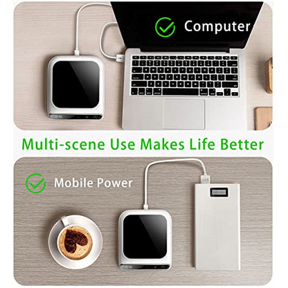  JEQ Coffee Mug Warmer, Electric Coffee Cup Warmer, 3 Temperature Setting Coffee Warmer For Desk Auto Shut Off, Smart Heated Coffee Mug For Beverage, Milk, Tea And Hot Chocolate (No Cup)