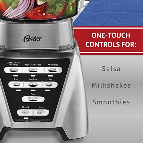 Oster® Blender | Pro 1200 With Glass Jar, 24-Ounce Smoothie Cup And Food Processor Attachment, Brushed Nickel - BLSTMB-CBF-000