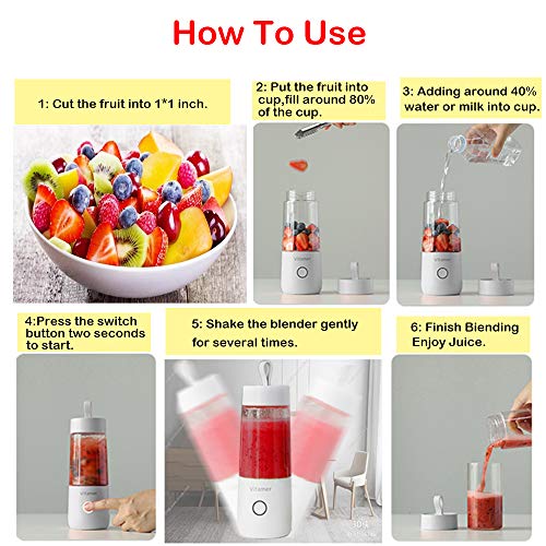  Portable Blender, Mini Blender With USB Charging Function, Mini Blending Juicer For Fruits And Milkshakes, Can Squeeze Juice In 45s, Suitable For Family, Travel, Outdoor, Micro Blender(1 PCS)